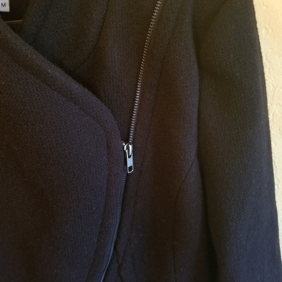 Pink Martini Black Wool Blend Asymmetrical Jacket - Picture 4 of 9